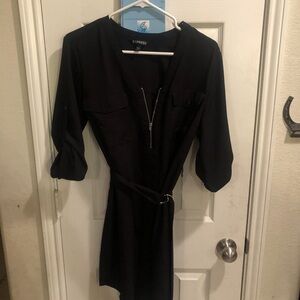 Express Black Long Sleeve Dress